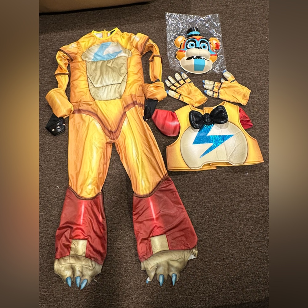 Kids Glamrock Freddy Costume Size Large Five Nights At Freddys Halloween Costume